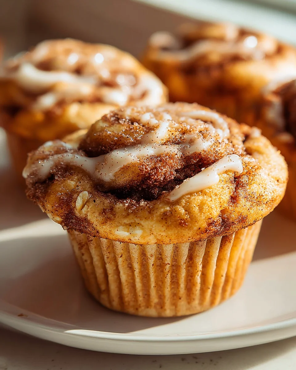 Delicious & Healthy Cinnamon Roll Protein Muffins