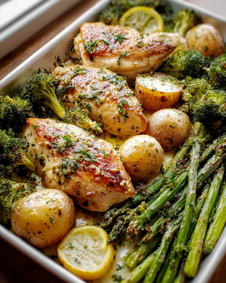 Sheet Pan Garlic Butter Chicken & Veggies | Easy Dinner