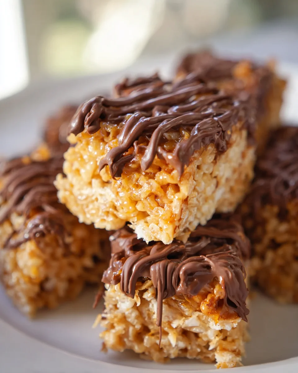 Samoa Caramel Delite Rice Krispie Treats Recipe You'll Love!