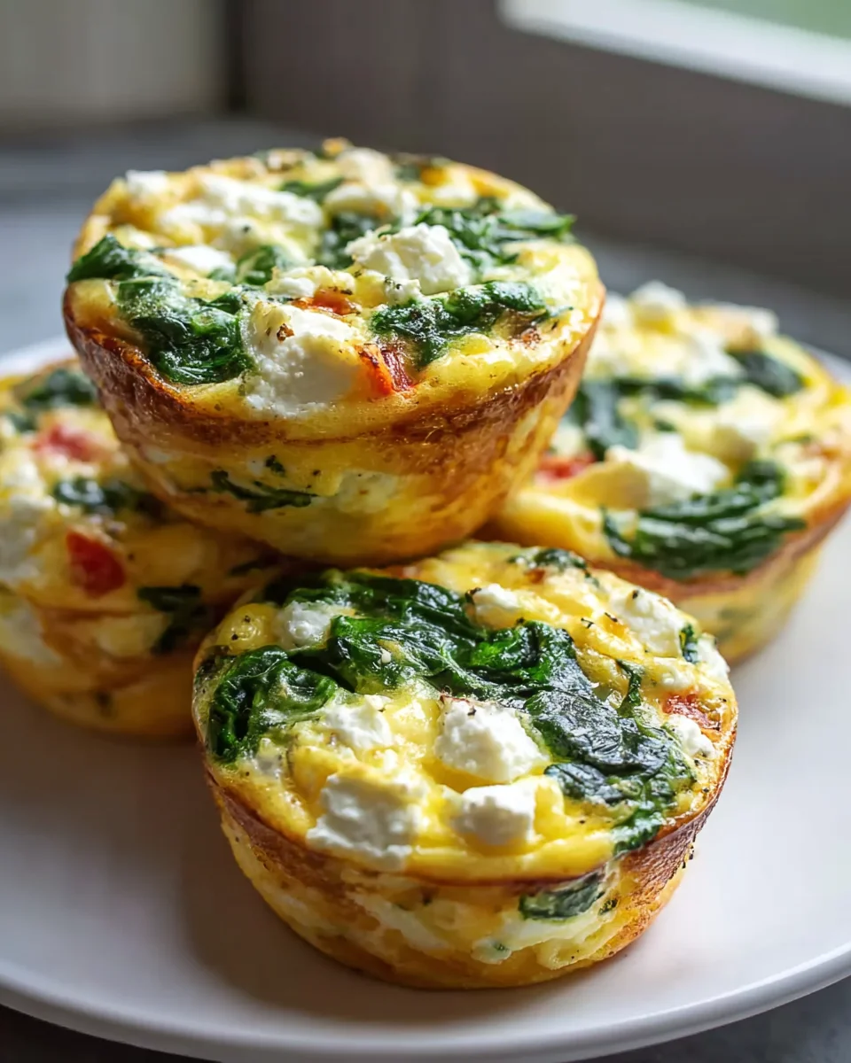 Delicious Egg Muffins with Spinach and Feta Recipe