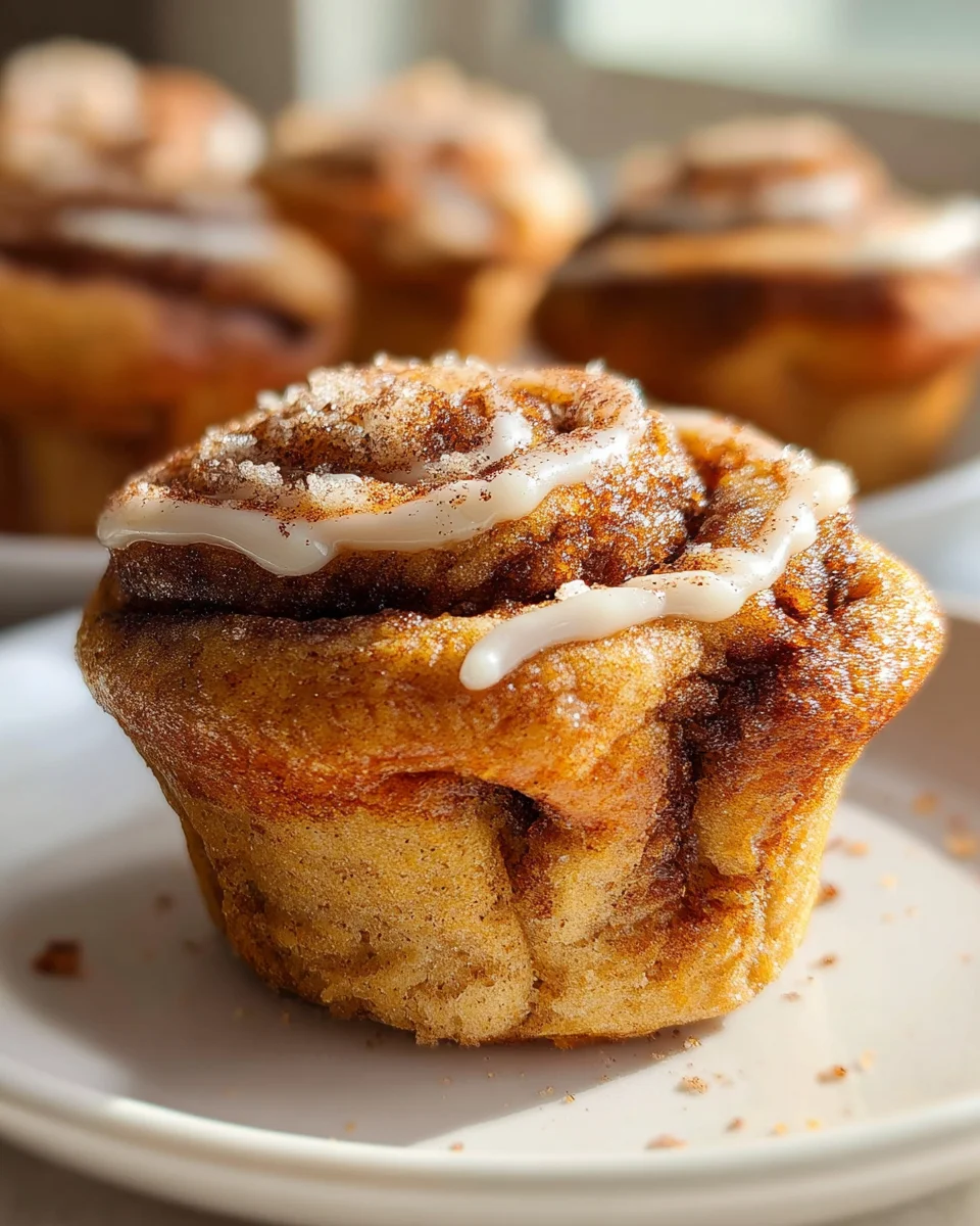 Delicious & Healthy Cinnamon Roll Protein Muffins