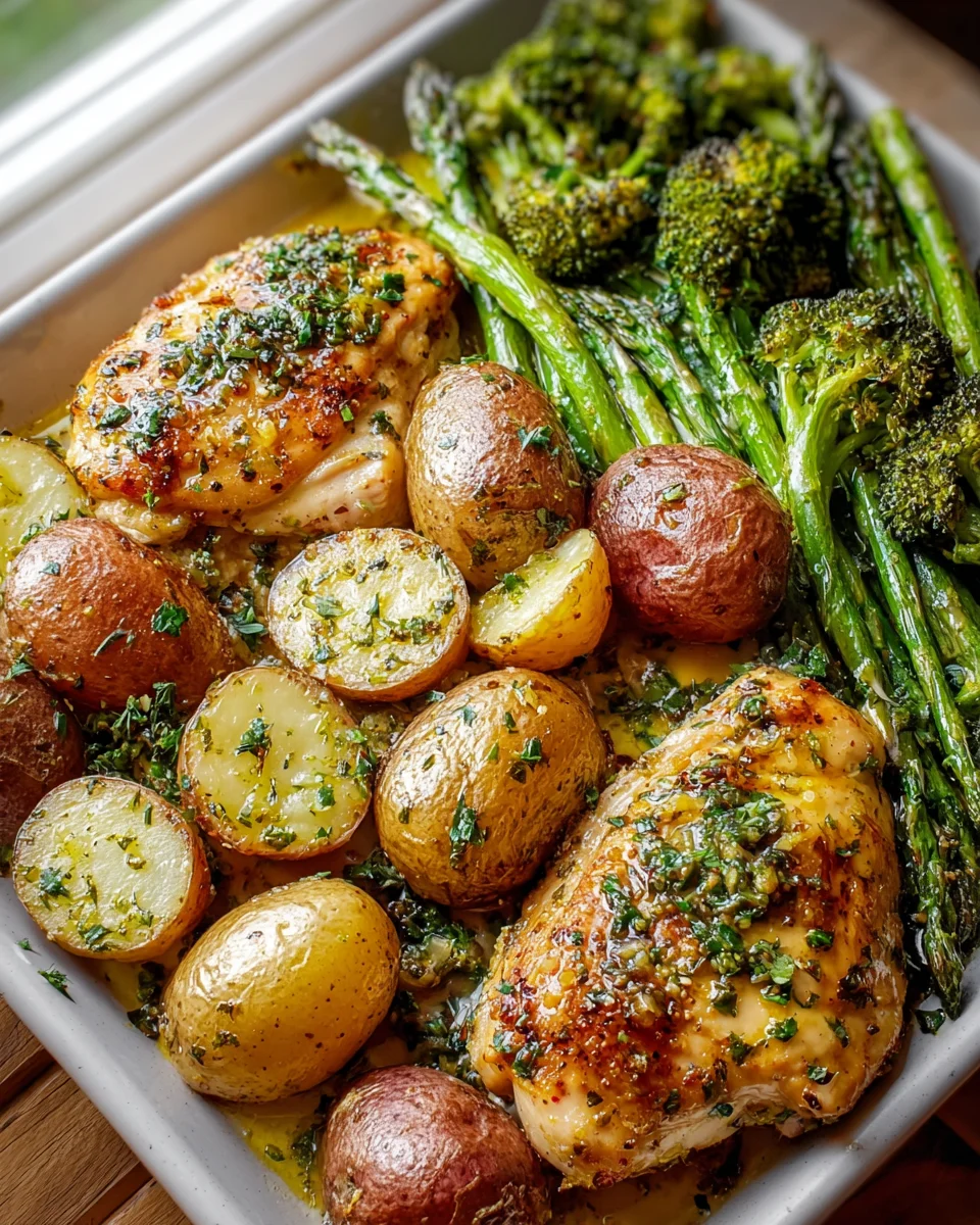 Sheet Pan Garlic Butter Chicken & Veggies | Easy Dinner