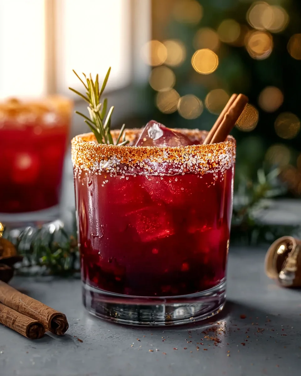 Festive Spiced Christmas Margarita Mocktail - Perfect for Holidays