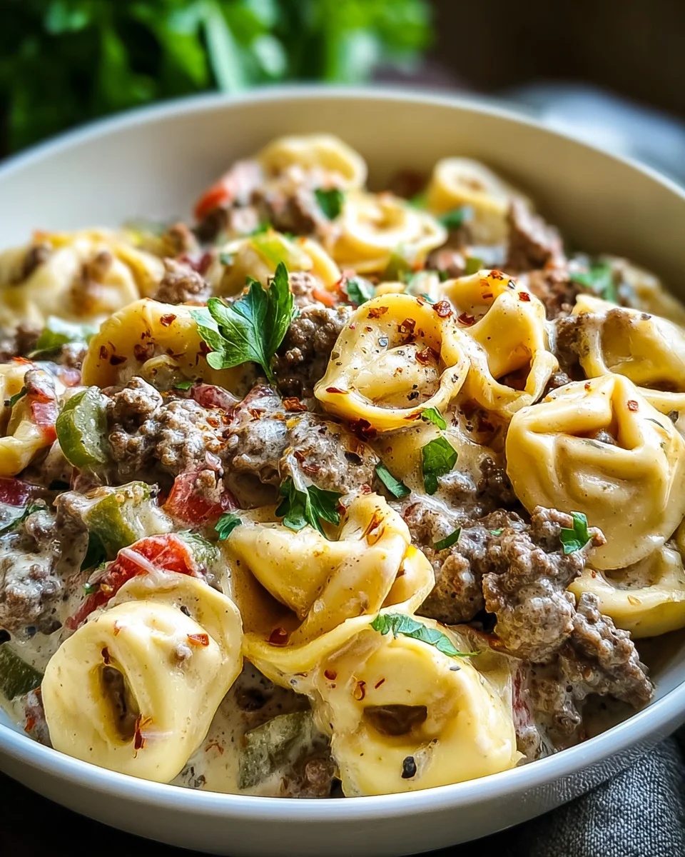 Delicious Philly Cheesesteak Tortellini Pasta Recipe to Try!