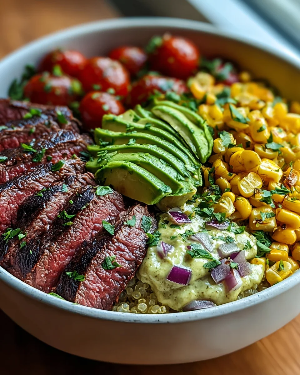 Steak Avocado Corn Bowl: Healthy & Delicious Dinner Recipe