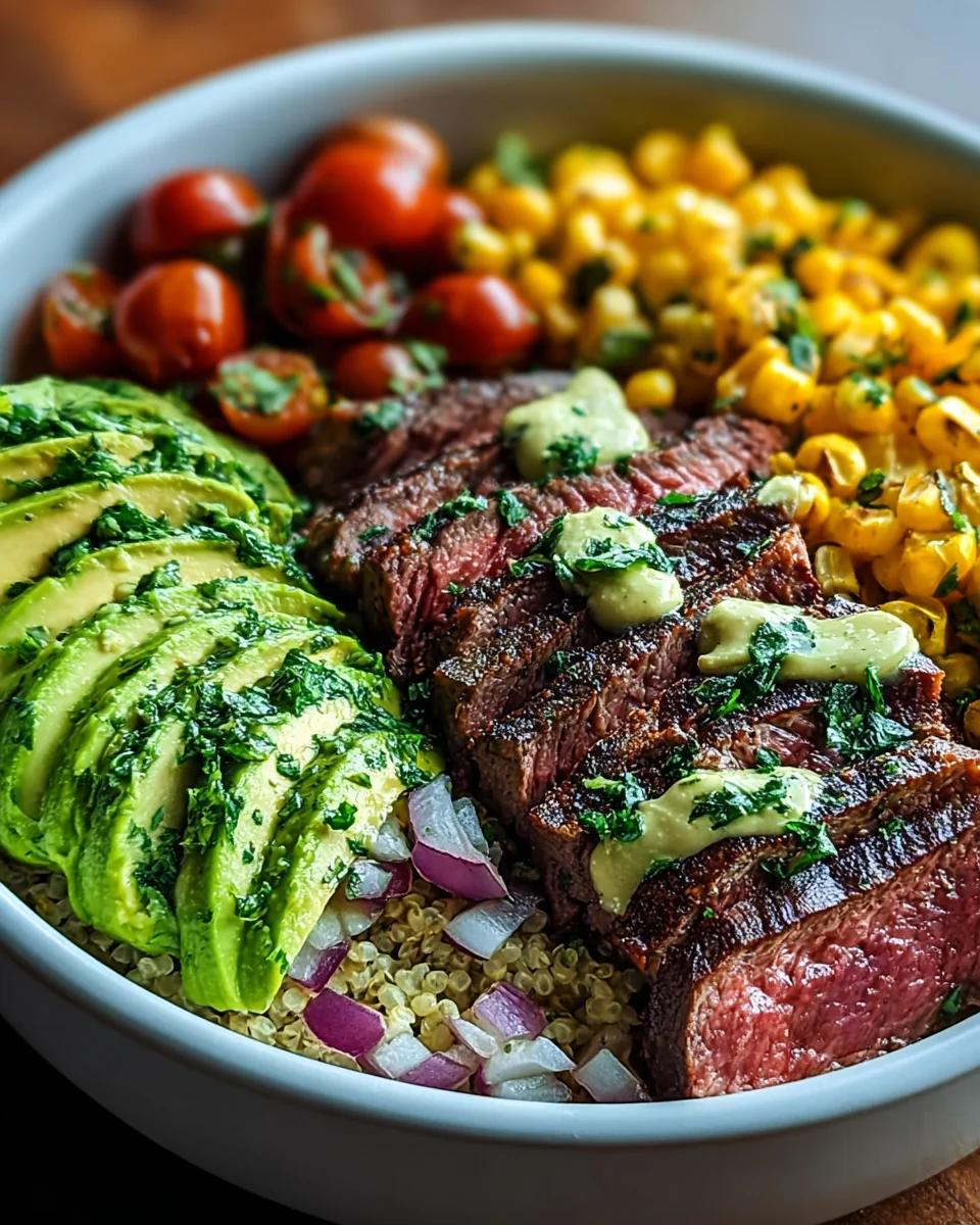 Steak Avocado Corn Bowl: Healthy & Delicious Dinner Recipe
