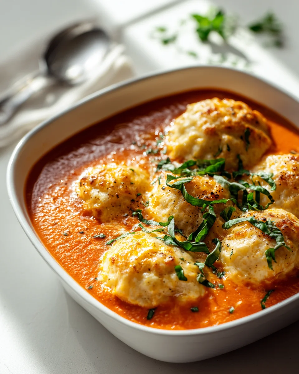 Best Tomato Soup Recipe with Cheddar Bay Dumplings Delight