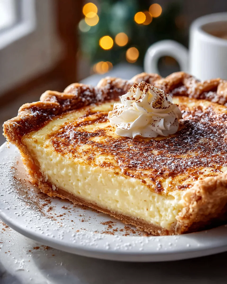 Cinnamon Vanilla Custard Pie: Creamy Holiday Magic