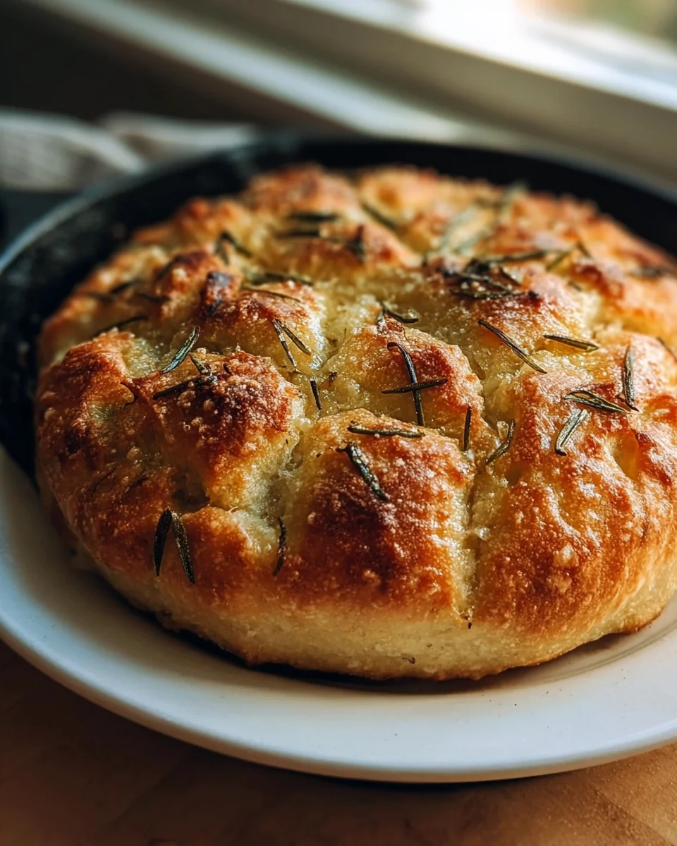 Rustic Garlic Rosemary Skillet Bread: Quick & Delicious