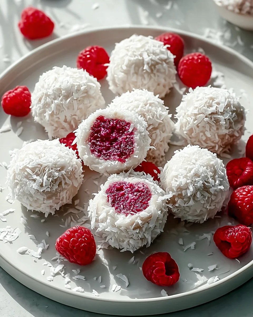 Delicious Raspberry Coconut Balls Recipe – Easy & Fun Snack!