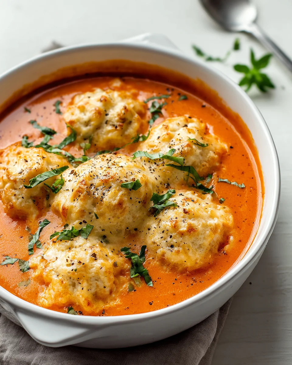 Ultimate Tomato Soup Recipe: Cheesy Cheddar Bay Dumplings