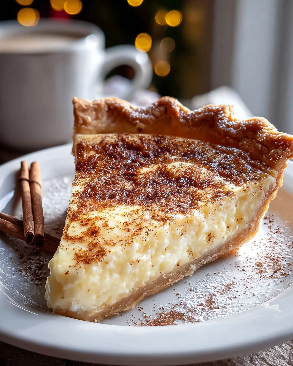 Cinnamon Vanilla Custard Pie: Creamy Holiday Magic