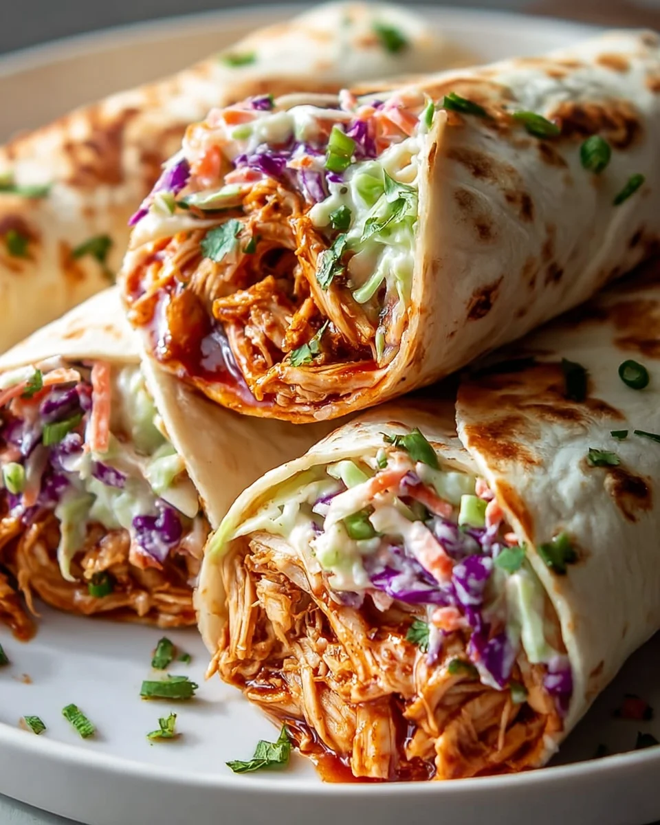 Delicious BBQ Chicken Coleslaw Wraps for Easy Meals