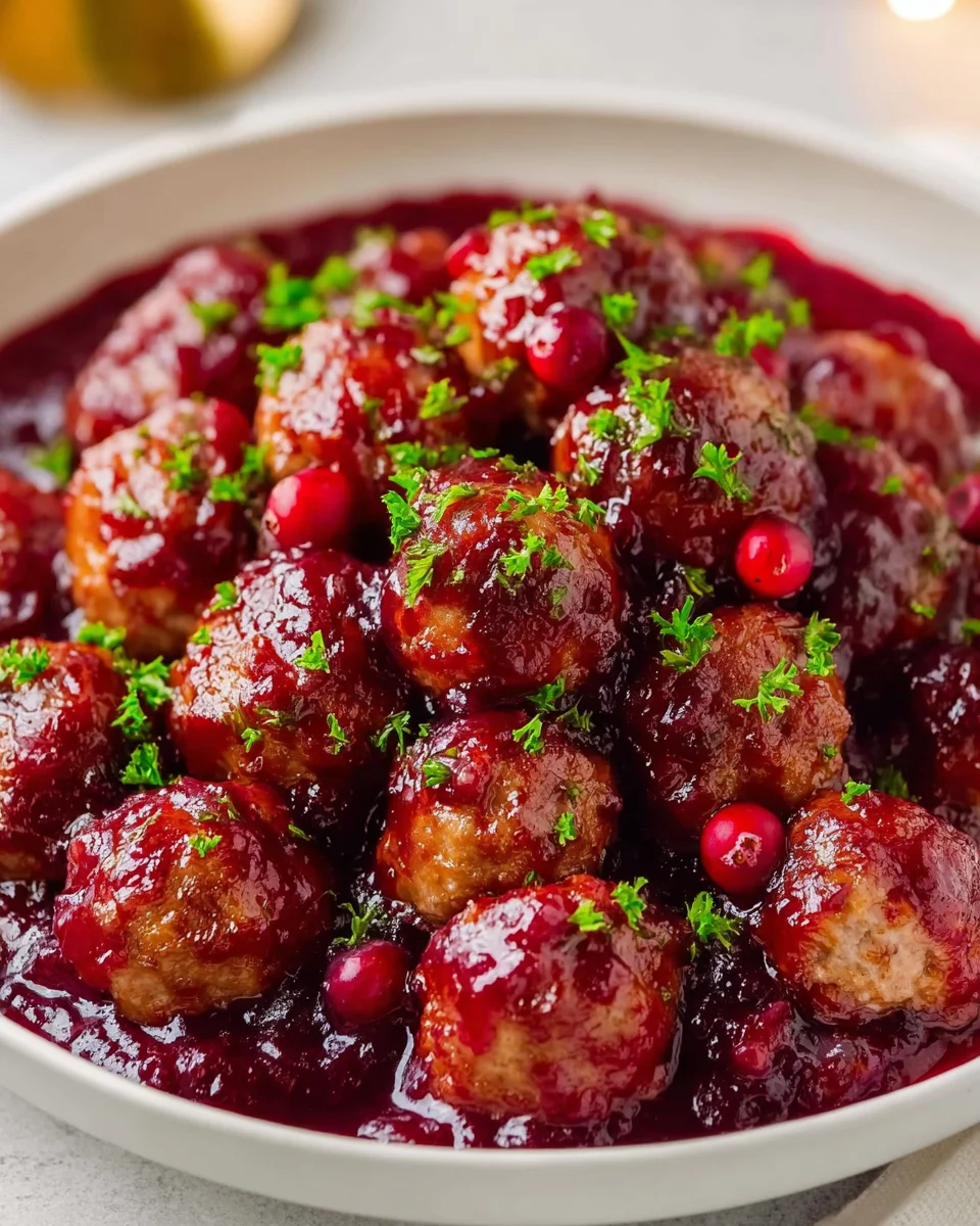 Best Quick Christmas Cranberry Beef Meatballs Recipe