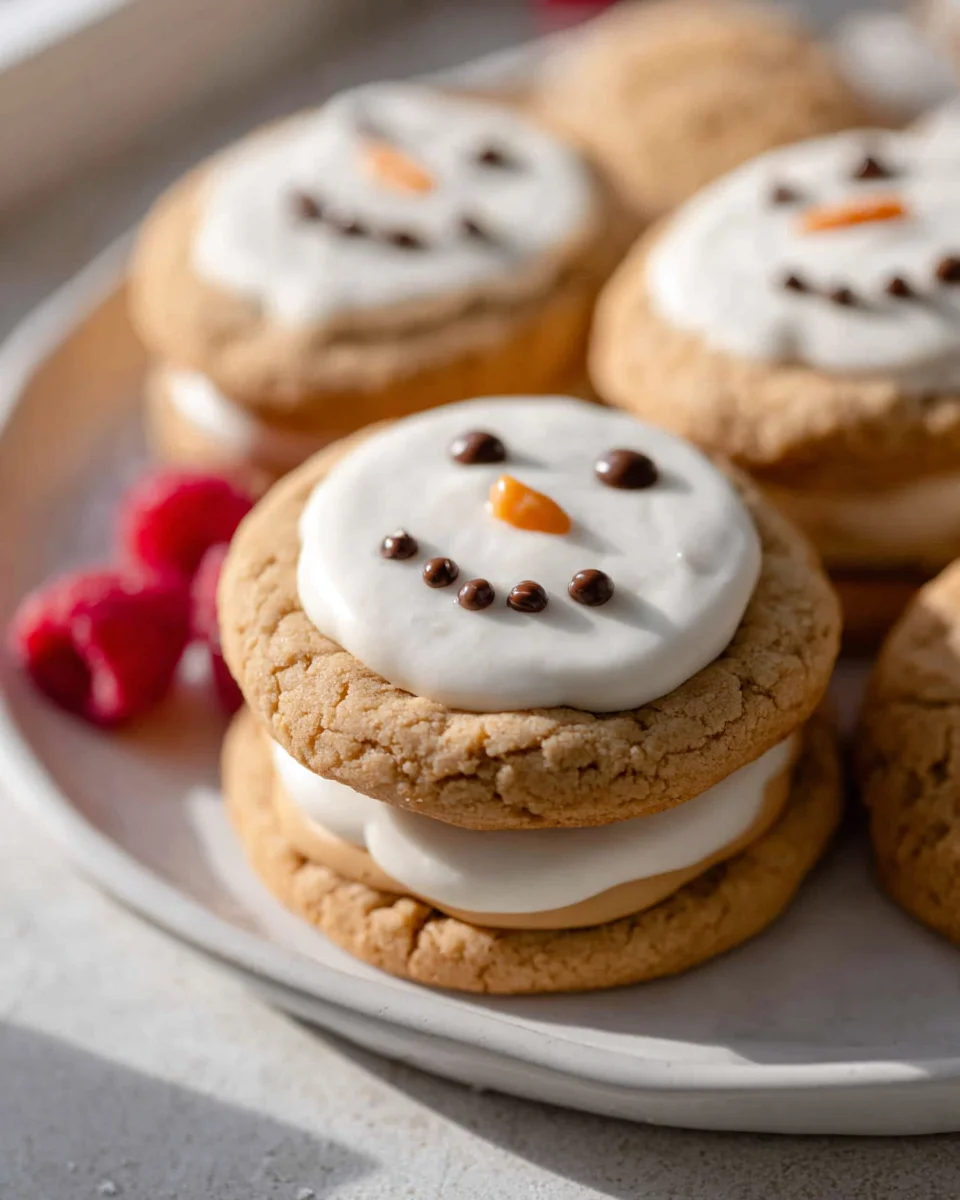 Delicious Snowman Peanut Butter Cookies for Festive Fun!