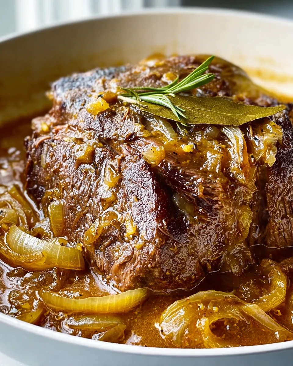Slow Cooker French Onion Pot Roast: Comforting Dinner