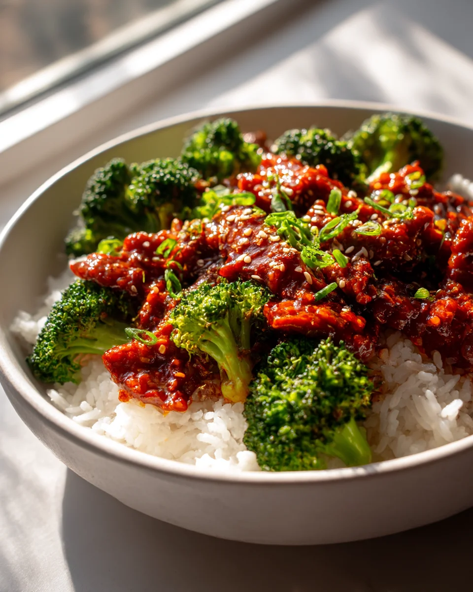 Spicy Szechuan Beef and Broccoli Bowl: Bold Flavor Awaits!