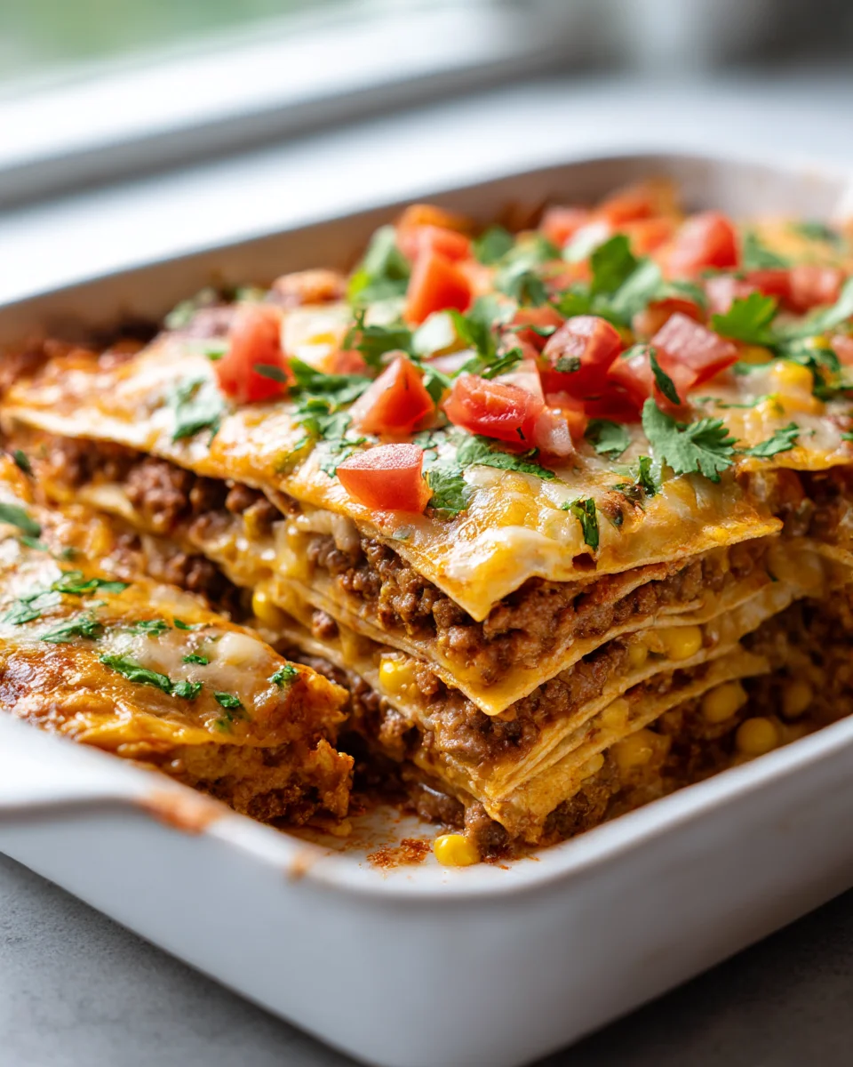 Easy Beef Enchilada Casserole Bake – Crowd-Pleaser Dinner