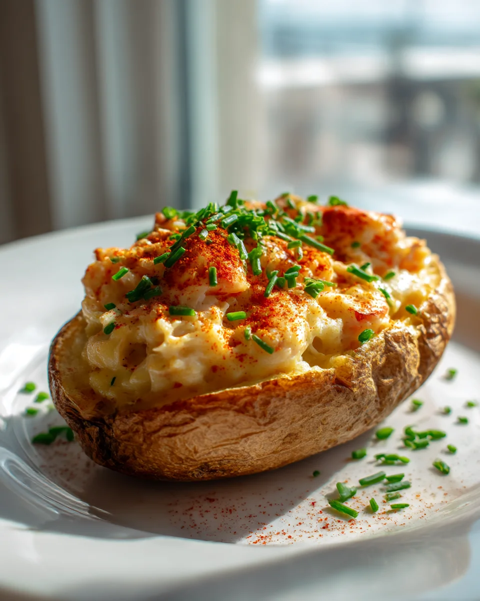 Lobster & Crab Butter Bomb Twice Baked Potatoes Recipe