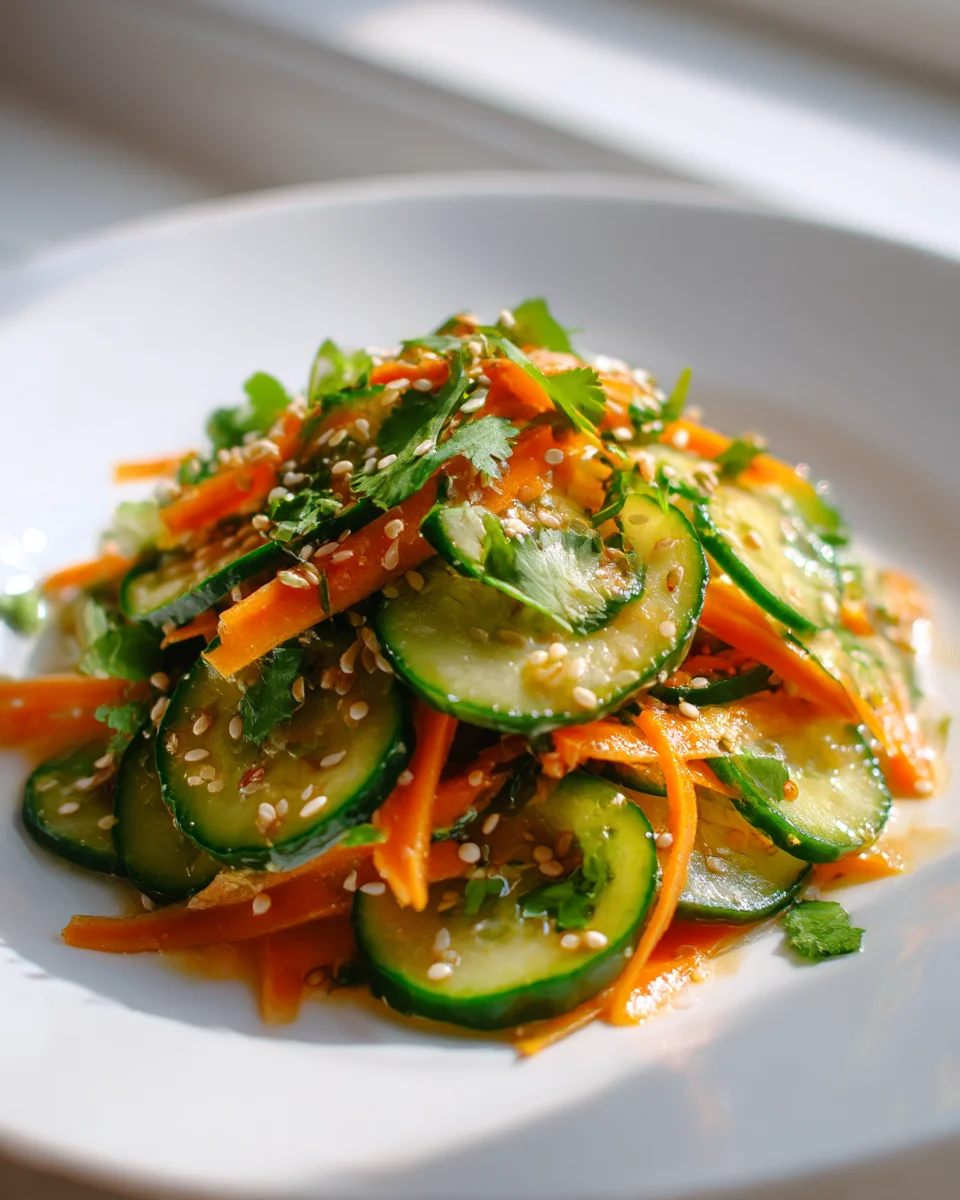 Zesty Sesame Non-Alc. Extract Cucumber Carrot Salad