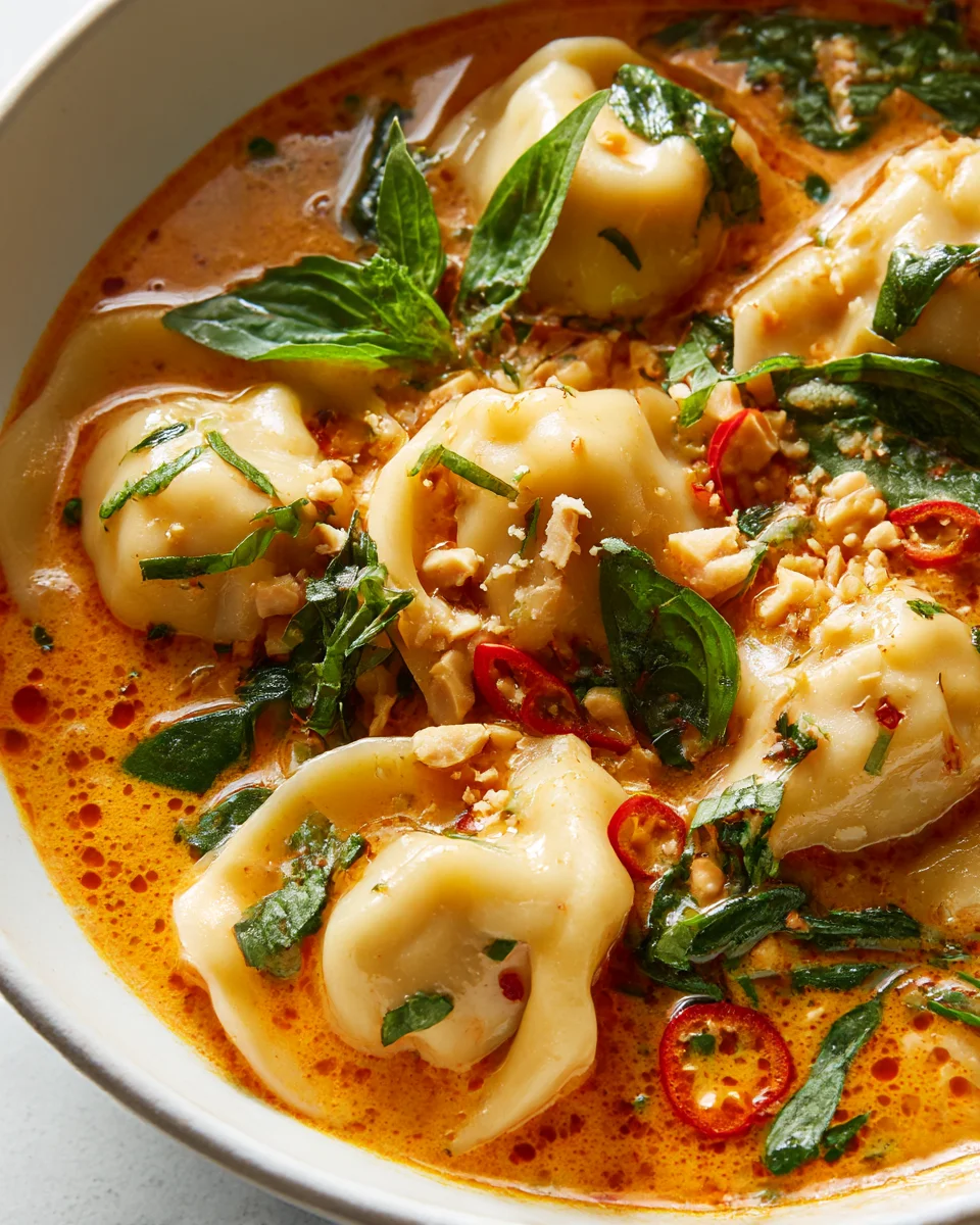 Thai Red Curry Dumpling Soup: Flavorful & Comforting
