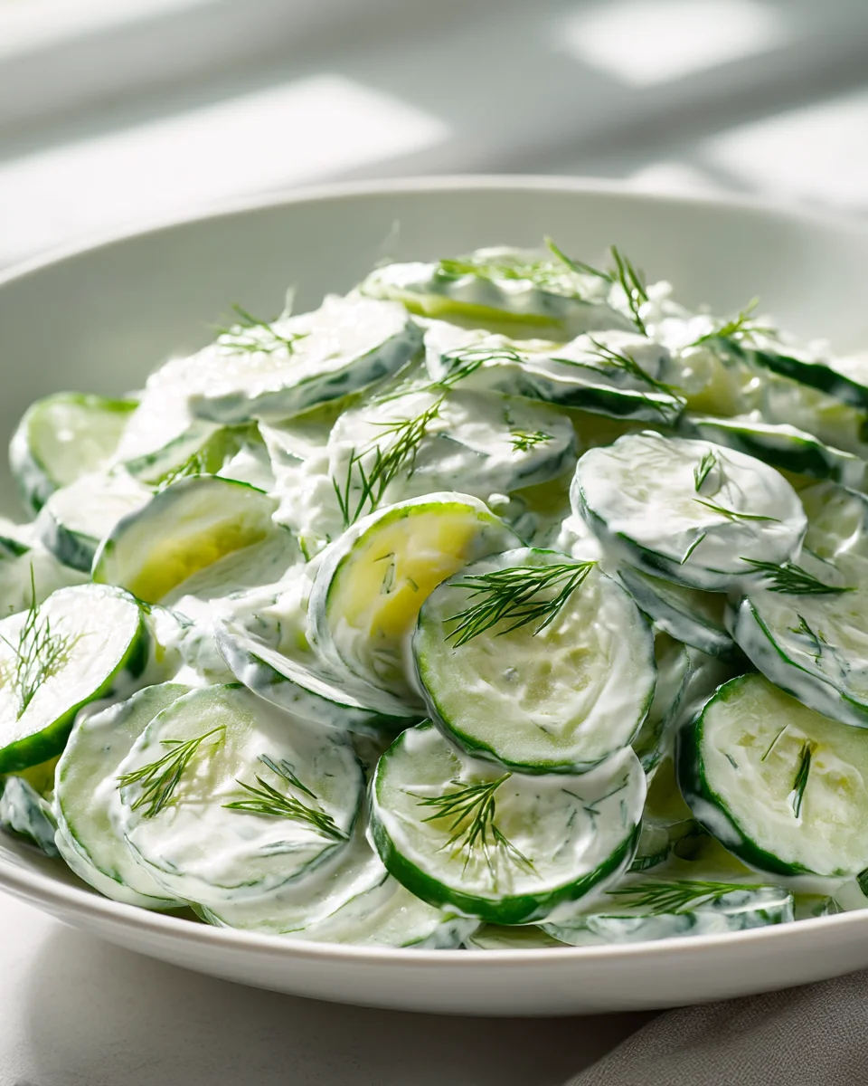 Delicious Creamy Dill Cucumber Salad Recipe for Summer Freshness
