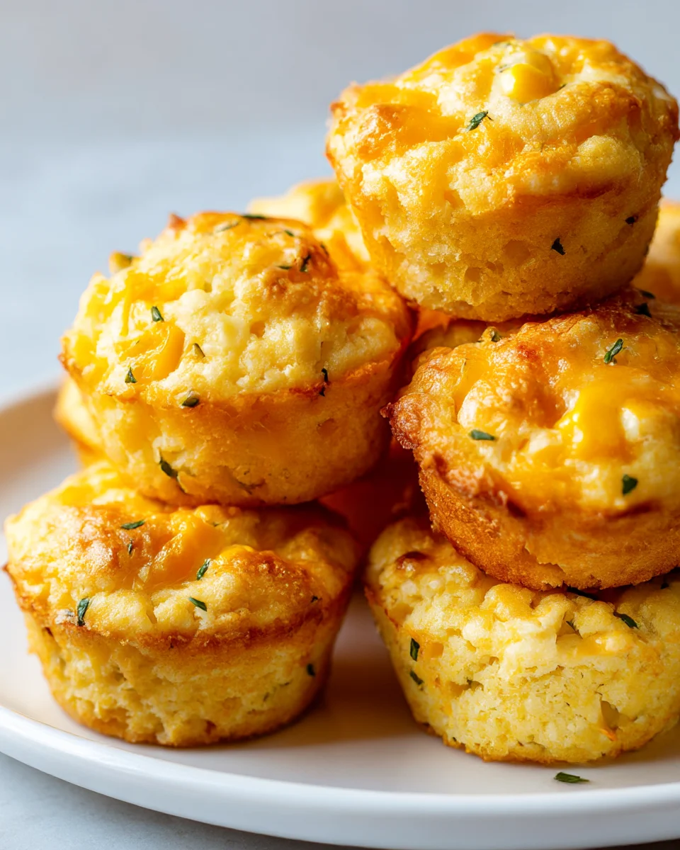 Irresistible Cheddar Cornbread Muffins: Easy Cheesy Recipe