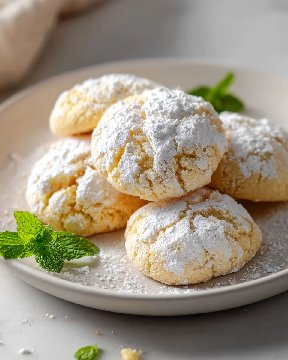 Easy Gooey Butter Cookies: Sweet & Chewy Powdered Sugar Treats
