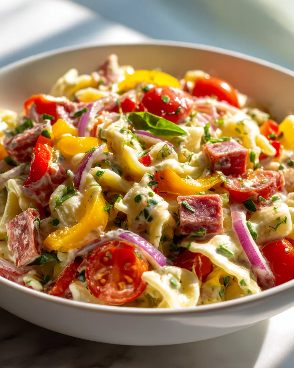 Italian Sub Pasta Salad Bowl: Easy Deconstructed Wrap Recipe