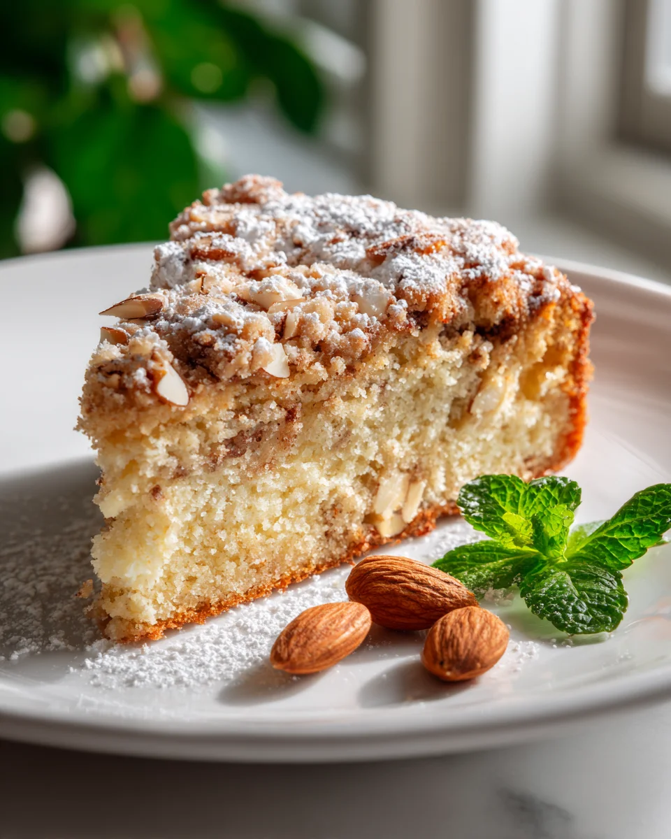Almond Streusel Coffee Cake with Nutty Crumb Topping