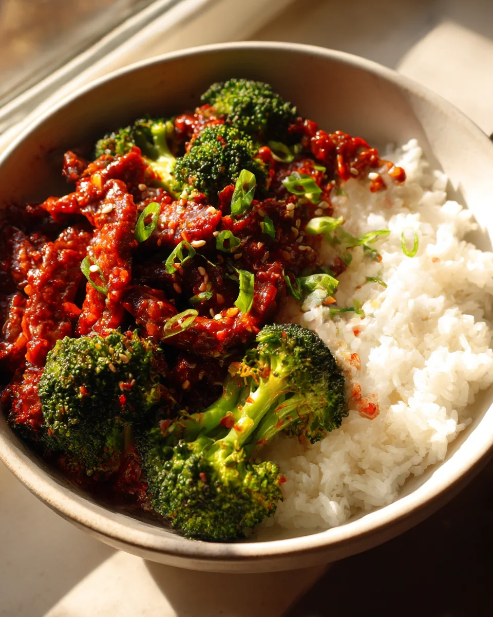 Spicy Szechuan Beef and Broccoli Bowl: Bold Flavor Awaits!