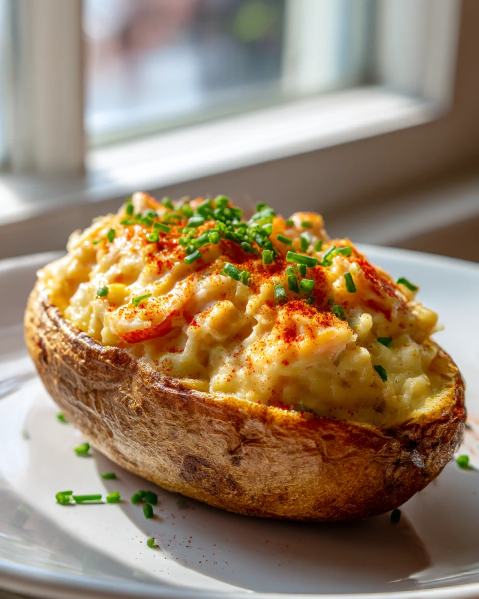 Lobster & Crab Butter Bomb Twice Baked Potatoes Recipe
