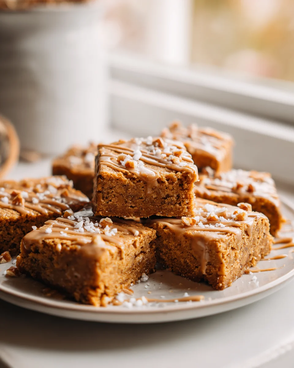 Best Chewy Brown Butter Coffee Cookie Bars with Glaze!