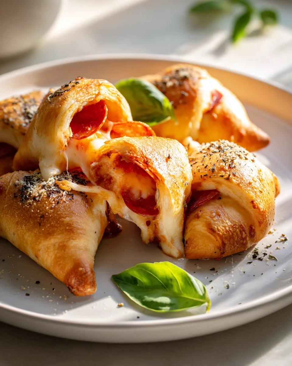 Easy Crescent Roll Cheesy Pizza Pockets for Busy Nights