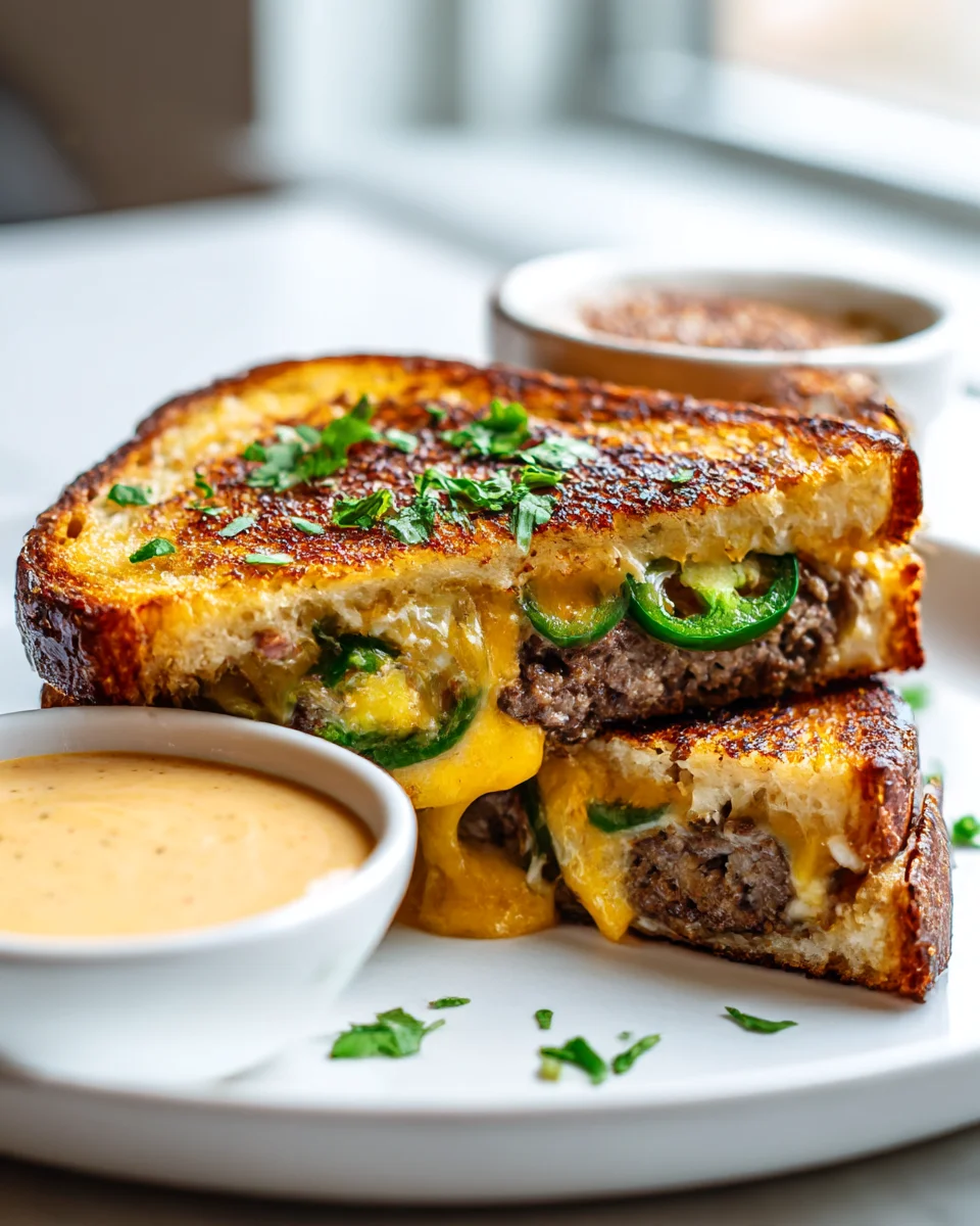 Sizzling Spicy Jalapeño Pepper Jack Patty Melt Recipe