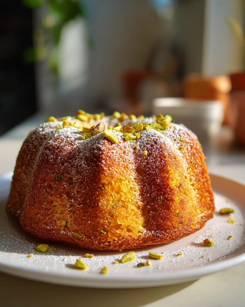 Irresistible Cardamom Orange Pistachio Tea Cake Recipe