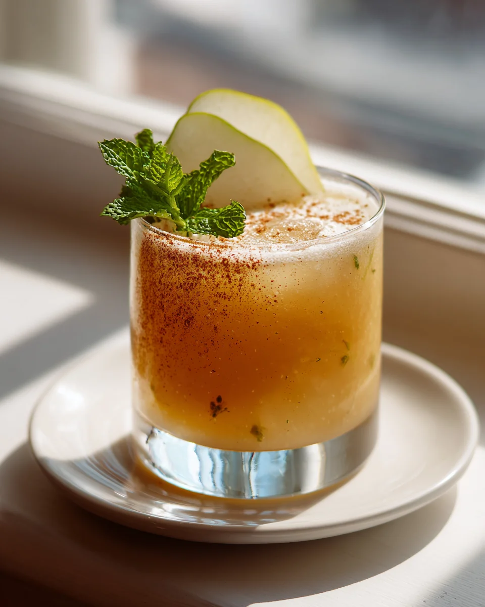 Spiced Pear Mocktail: Vanilla, Cinnamon & Star Anise