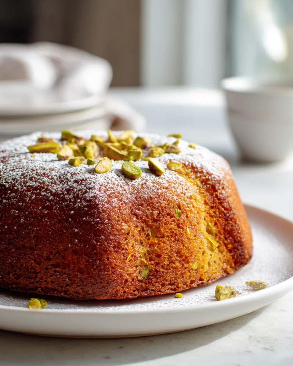 Irresistible Cardamom Orange Pistachio Tea Cake Recipe