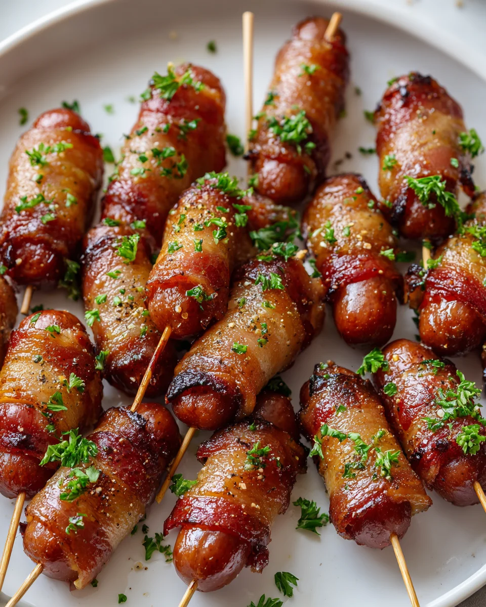 Beef Bacon Little Smokies Skewers: Easy Party Appetizer