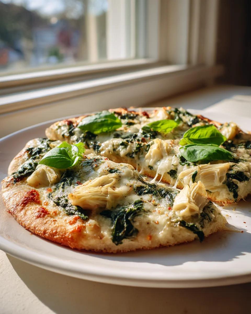 Easy Homemade Spinach And Artichoke Flatbread Recipe