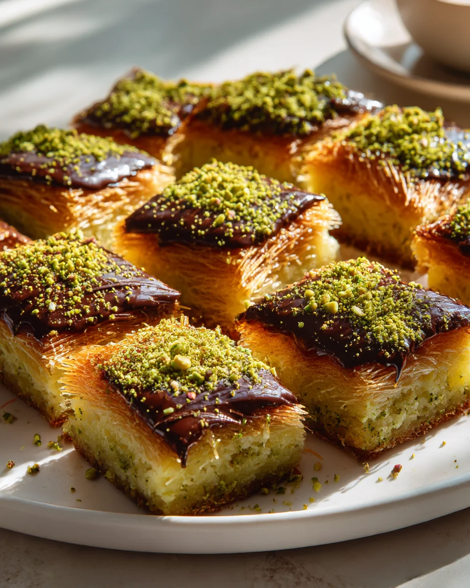 Dubai Chocolate Pistachio Kunafa Bars: Viral Crispy Treat