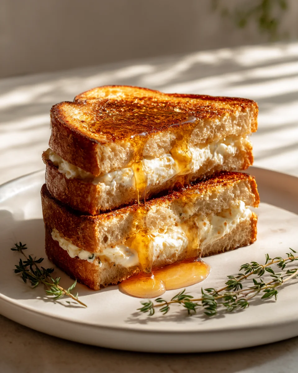 Honey Goat Cheese Grilled Cheese: Sweet & Savory Delight
