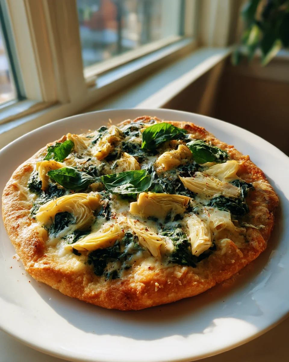 Easy Homemade Spinach And Artichoke Flatbread Recipe