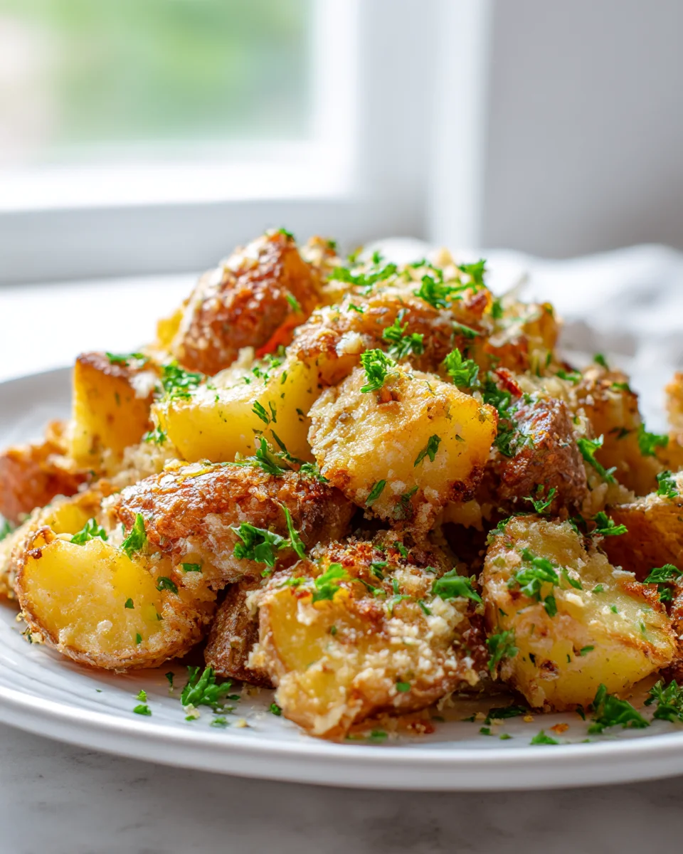 Garlic Parmesan Roasted Potatoes: Crispy, Flavorful Delight!