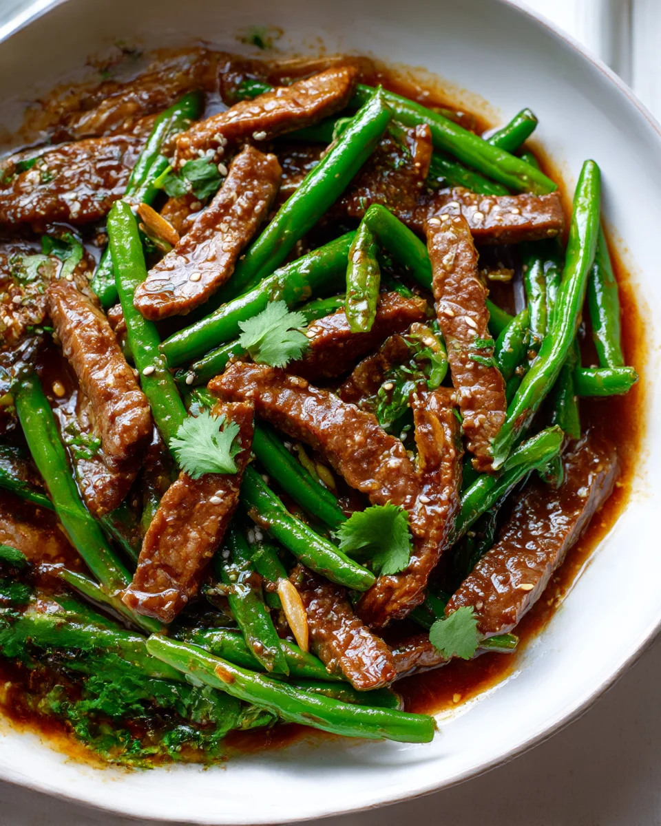 Fast Chinese Beef & Green Bean Skillet Stir-Fry