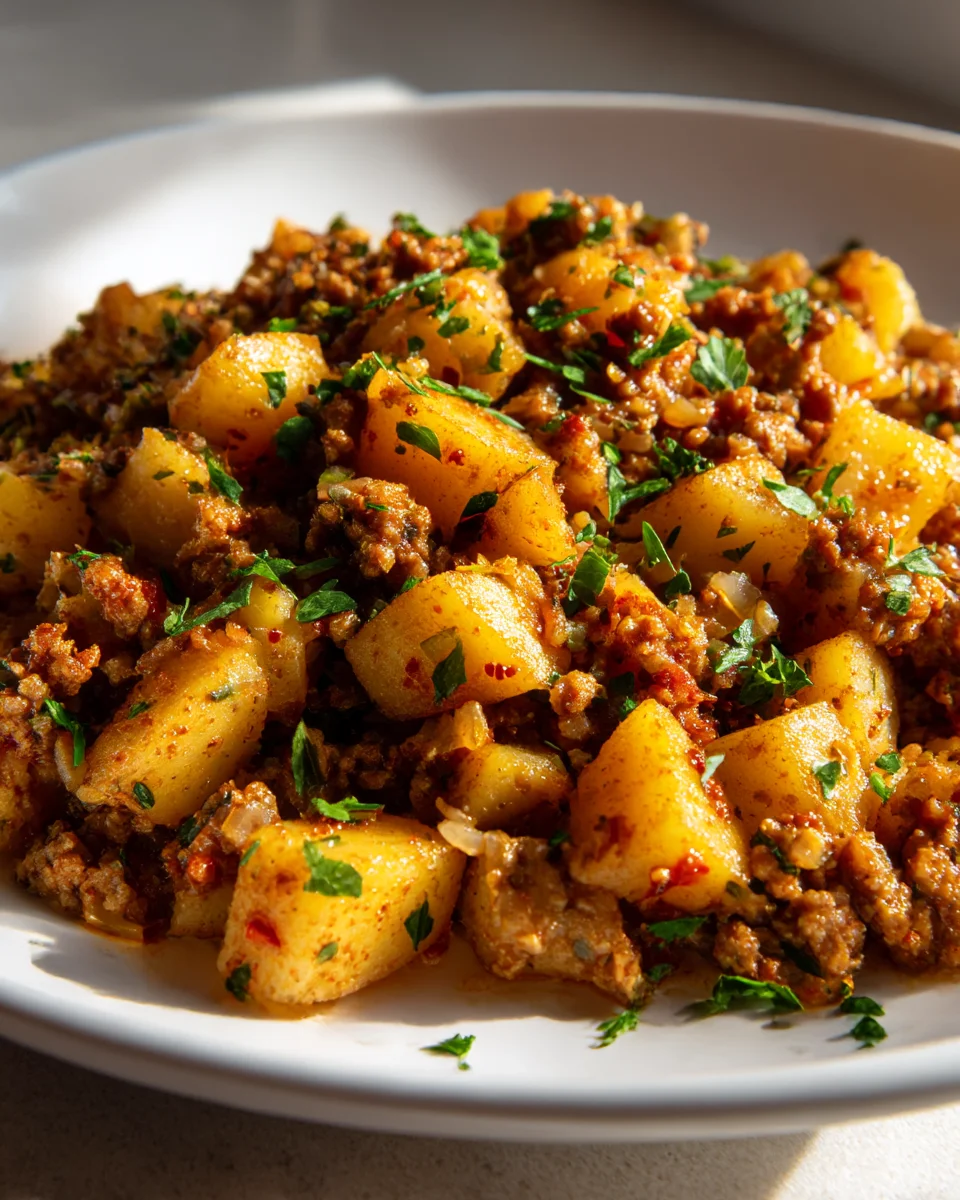 High Protein Ground Beef & Potatoes: Healthy & Easy Dinner