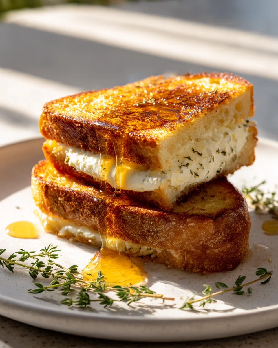 Honey Goat Cheese Grilled Cheese: Sweet & Savory Delight