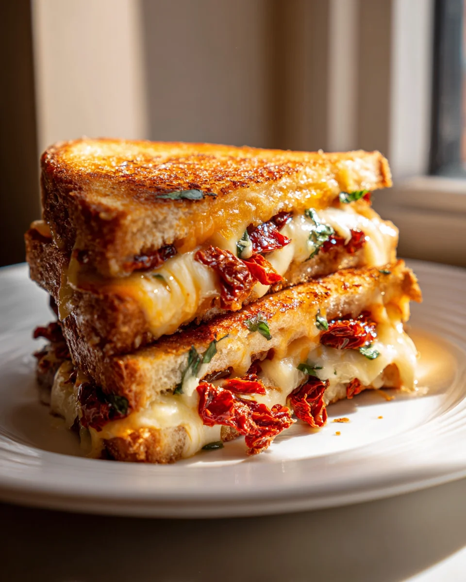 Best Sun Dried Tomato Grilled Cheese, Melty Perfection!