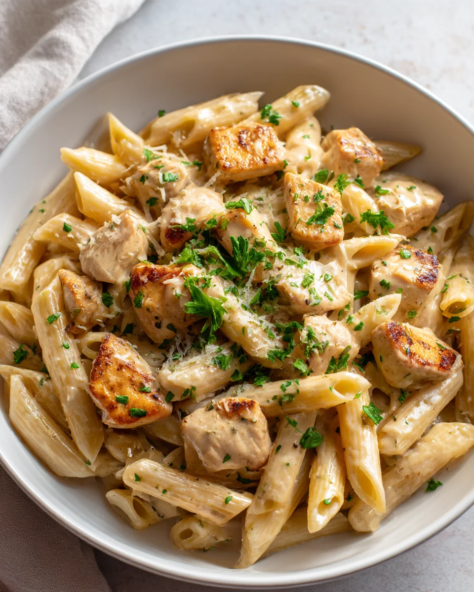 Easy One Pot Garlic Parmesan Chicken Pasta Recipe Delight