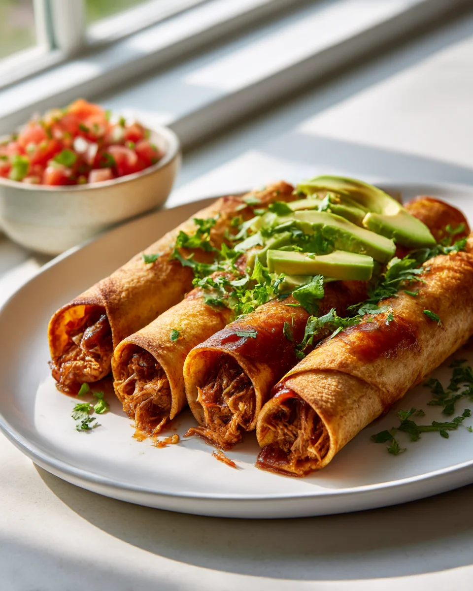 Make Sweet & Smoky BBQ Pulled Beef Taquitos Tonight!
